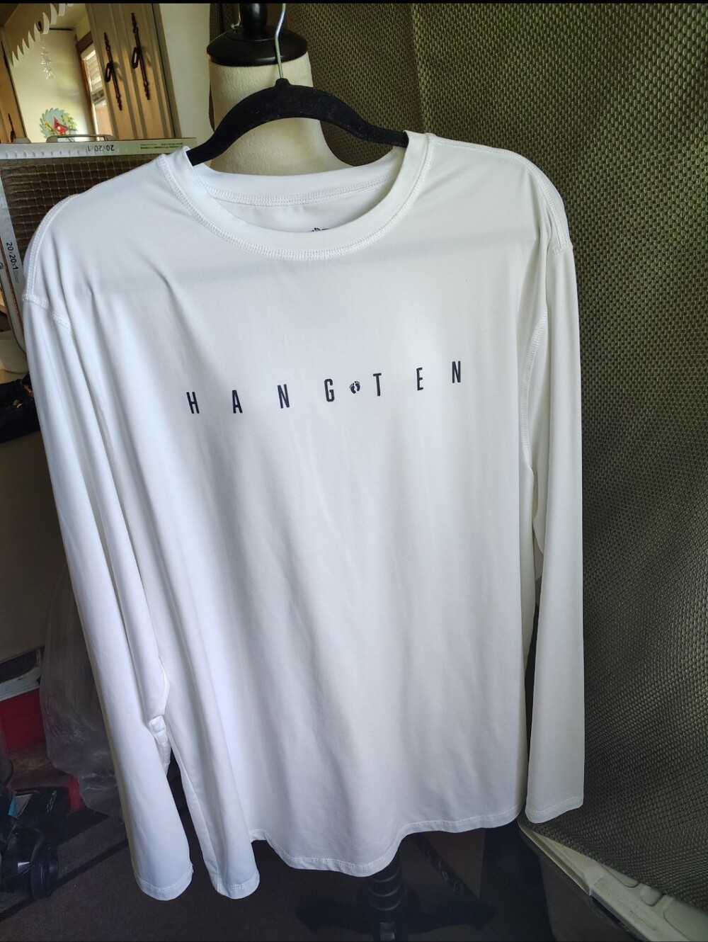 Hang Ten White UV Protection Long Sleeve Crew Performance Tee